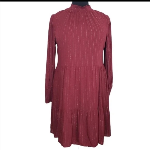 Knox Rose Dresses & Skirts - Knox Rose Burgundy Long Sleeve Pullover XL Dress
